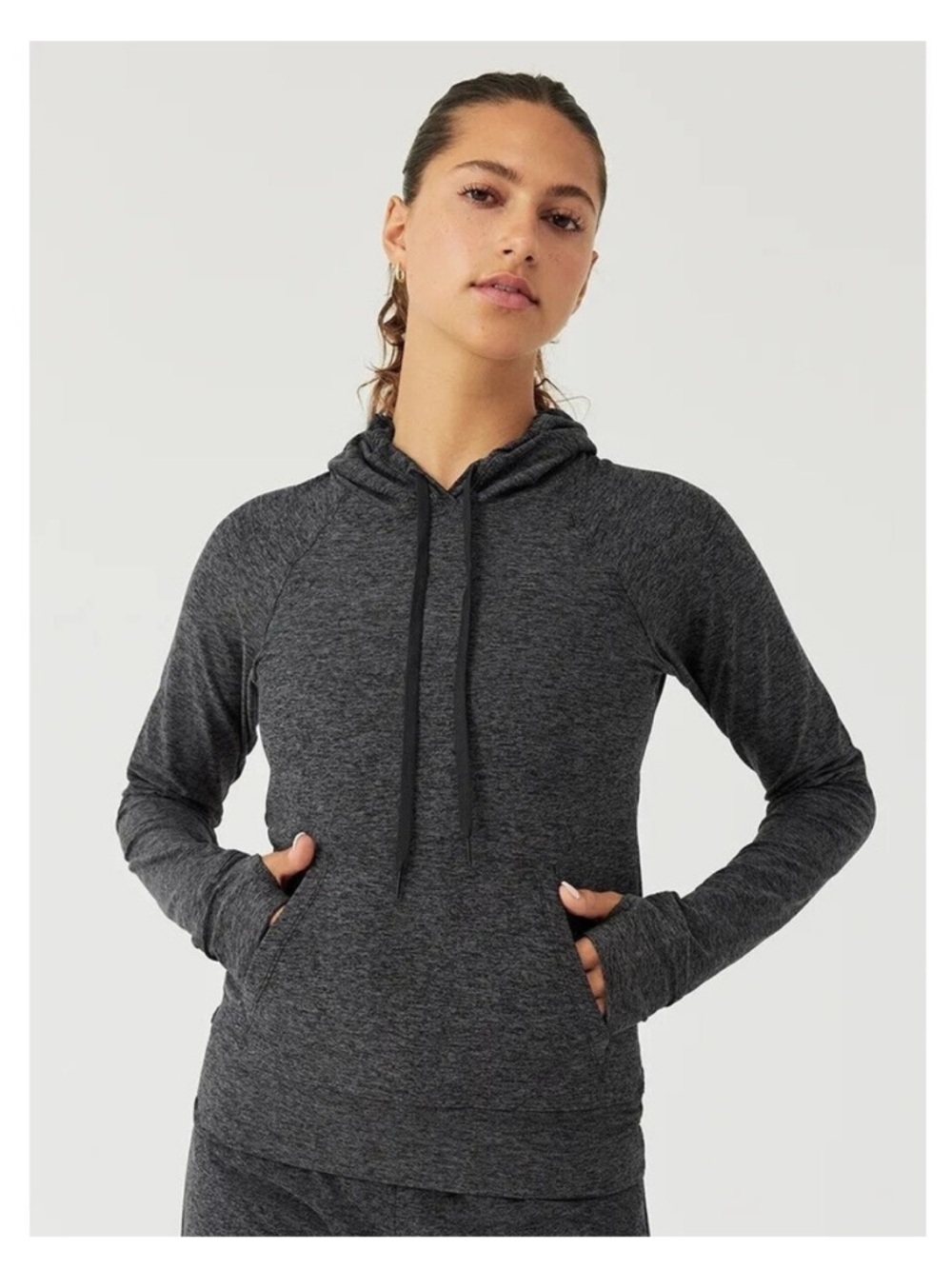 Outdoor Voices All day Hoodie Jacket Gray Charcoal Heathered Size X-Small